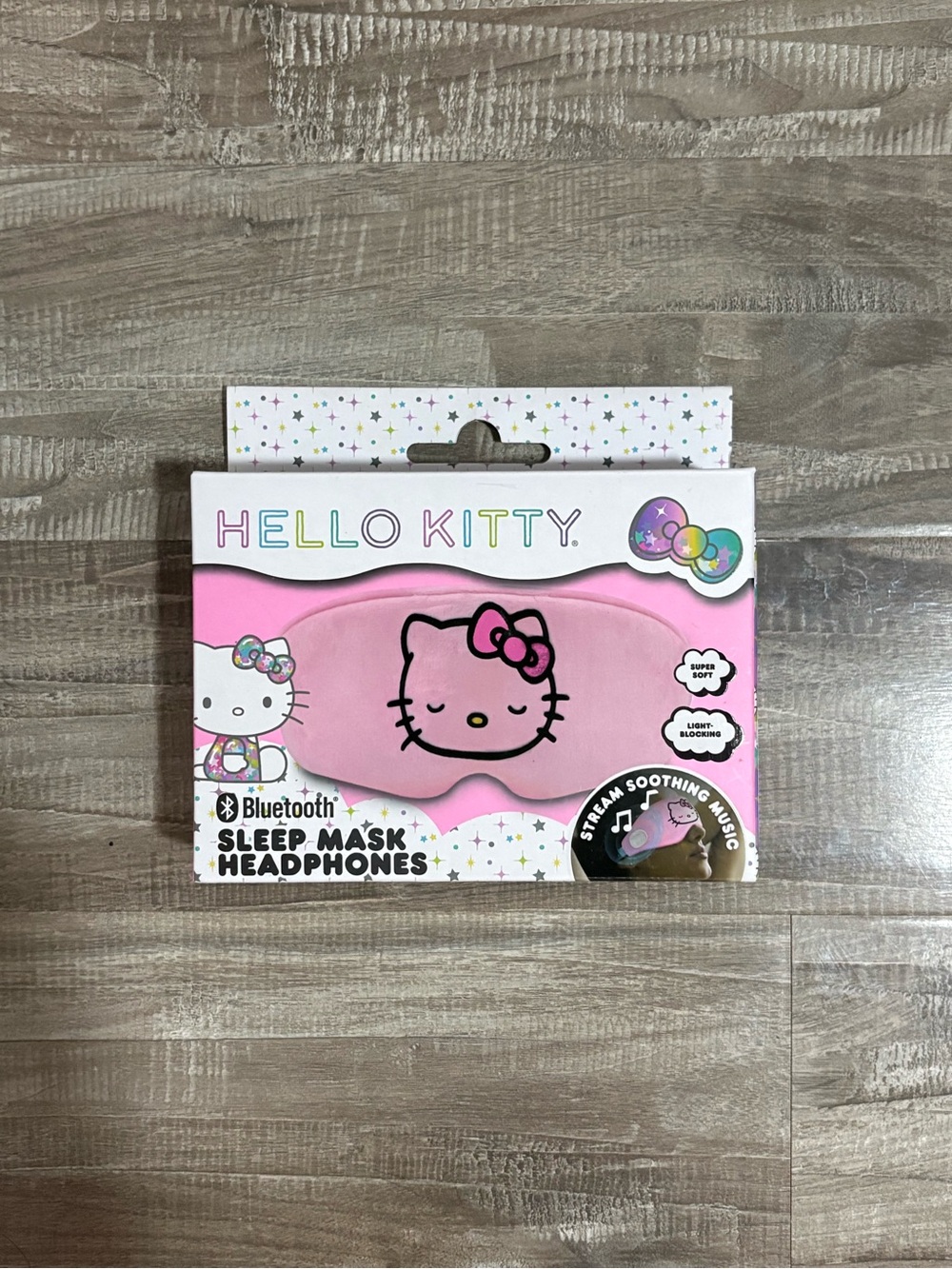 NEW Sanrio Cute Hello Kitty Bluetooth Wireless Sleep Eye Mask Plush Pink